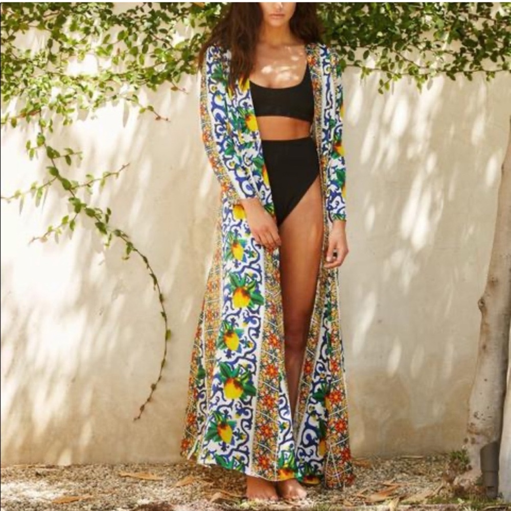 WE ARE LEONE Colorful Patterned Swim Cover-Up